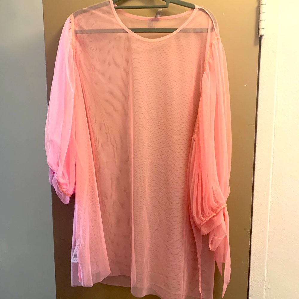 ASOS sheer balloon sleeve blouse